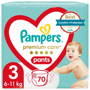 Pampers Premium Care Pants Plenkové kalhotky vel. 3, 6-11 kg, 70 ks