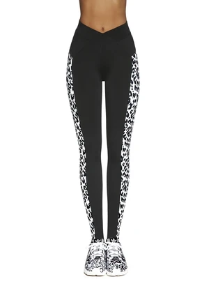 Leggings sportivi da donna Bas Bleu 229-IRBIS WHITE+MULTICOLOR