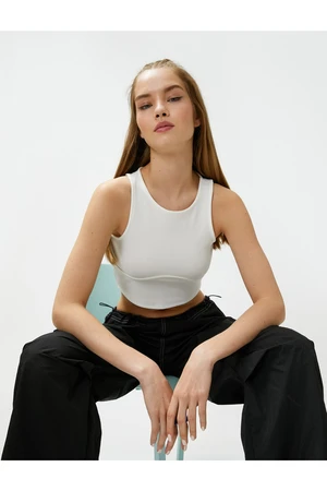 Koton Basic Singlets Halter Collar Ribbed Slim Fit.