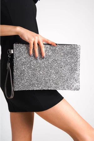 Capone Outfitters Clutch - Silver-colored - Marled