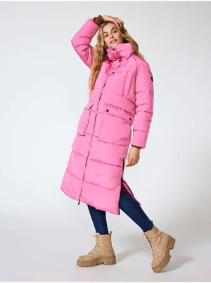 Women's pink quilted coat ONLY Nora - Women