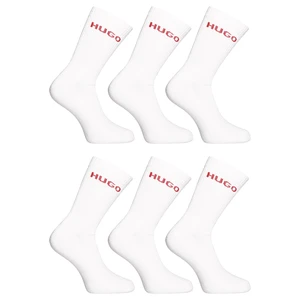 6PACK socks Hugo Boss high white