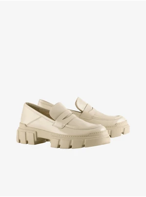 Creamy Women's Moccasins on the Högl Vince Platform - Women