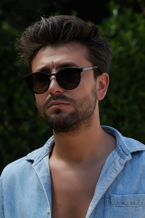 By Harmony Men's Black Sunglasses