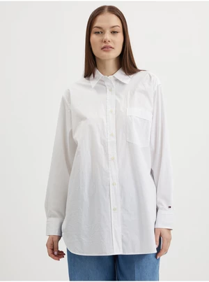 White Ladies Oversize Shirt Tommy Hilfiger - Women