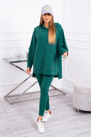 Set with sweatshirt dark green