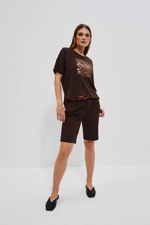 Moodo women's T-shirt - dark brown