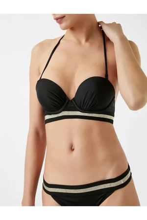 Koton Bikini Top - Schwarz - Gestreift