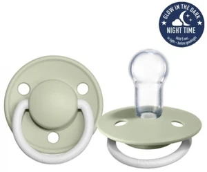 Silikonový dudlík BIBS DE LUX NIGHT, 0 - 36 m, zelený