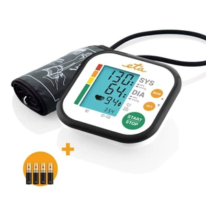 Tlakomer na pažu ETA Compact 2297 90000 čierny/biely tlakomer na pažu • meria krvný tlak a tepovú frekvenciu • LCD displej • obvod manžety 22–42 cm • 
