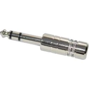Jack konektor 6.35 mm TRU COMPONENTS 733024 zástrčka, rovná, pólů 3, stříbrná, 1 ks, stereo