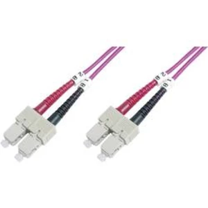 Optické vlákno kabel Digitus DK-2522-01-4 [1x zástrčka SC - 1x zástrčka SC], 1.00 m, fialová