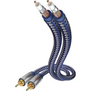 Kabel 2x vidlice cinch ⇒ 2x vidlice cinch, 0,75 m, modrý, Inakustik