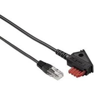 DSL kabel Hama 40648, [1x telefonní zástrčka TAE-F - 1x RJ45 zástrčka 8p2c], 6.00 m, černá
