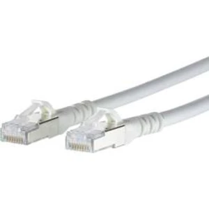 Síťový kabel RJ45 Metz Connect 1308451088-E, CAT 6A, S/FTP, 1.00 m, bílá