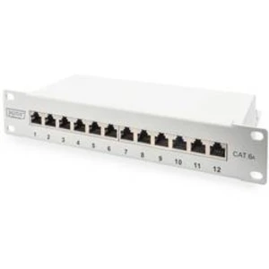 Síťový patch panel Digitus DN-91612S-EA-G, 12 portů, CAT 6A, 1 U