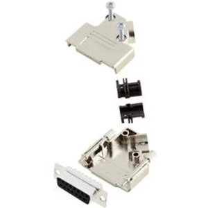 Sada D-SUB zásuvková lišta TRU COMPONENTS TCD45PKM15DMSK, 45 °, pólů 15, pájecí kalíšek, 1 ks