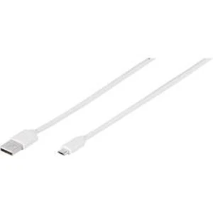 Kabel Vivanco PBVVMUSBWHITE 35816, 1.00 m, bílá
