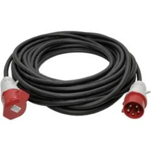 Napájecí prodlužovací kabel Walther Werke 39300506250 39300506250, IP44, černá, 25.00 m