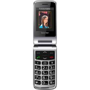 Beafon SL595plus mobilní telefon - véčko černá, stříbrná