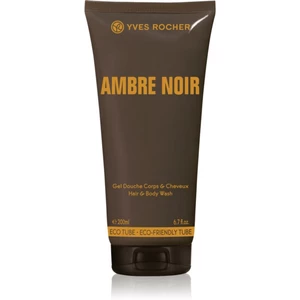 Yves Rocher Ambre Noir sprchový gel na tělo a vlasy pro muže 200 ml