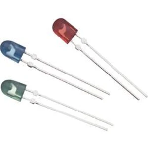 LED s vývody Broadcom HLMP-LG65-VY0DD, 3 x 4 mm, 50 °, 100 °, 1380 mcd, červená