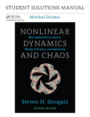 Student Solutions Manual for Nonlinear Dynamics and Chaos, 2nd edition