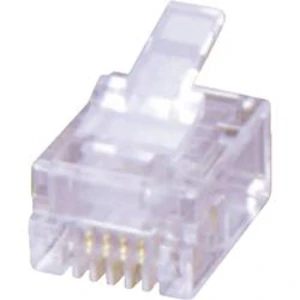 Zástrčka, rovná MH Connectors 6510-0104-02, RJ10 MHRJ114P4CR, počet pólů: 4P4C, transparentní, 1 ks