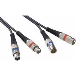 Mikrofonní XLR propojovací kabel Paccs DUAL HMC08BK030SD, 3.00 m, černá
