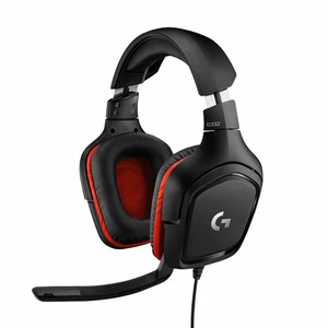 Headset Logitech Gaming G332 (981-000757) čierny/červený herné slúchadlá • frekvencia 20 až 20 000 Hz • citlivosť 107 dB • impedancia 39 ohm • 50 mm m