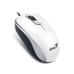 Myš Genius DX-110 (31010116109) biela počítačová myš • optický senzor • rozlíšenie 1 000 DPI • 3 tlačidlá • kábel 150 cm