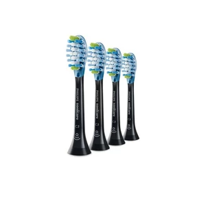 Náhradné hlavice Philips Sonicare Premium Plaque Defense HX9044/33 čierna náhradné čistiace hlavice • 4 kusy • stredne mäkké • jemné, flexibilné gumov