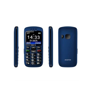 Mobilný telefón Aligator A670 Senior (A670BE) modrý tlačidlový telefón • 2,2" uhlopriečka • TFT LCD displej • 220 × 176 px • fotoaparát 0,3 Mpx • Blue