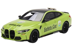 BMW M4 "Safety Car" Light Green with Carbon Top "24 Hours of Daytona" (2022) 1/18 Model Car by Top Speed