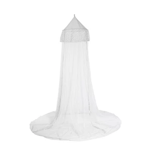 JETEVEN Elegant Lace Bed Mosquito Netting Mesh Canopy Princess Round Dome Bedding Net