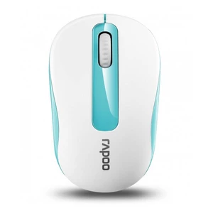 Myš Rapoo M10+ (6940056173010) biela/modrá bezdrôtová myš • frekvencia 2,4 GHz • 3 tlačidlá • USB prijímač • rozlíšenie 1 000 dpi • optický senzor • b