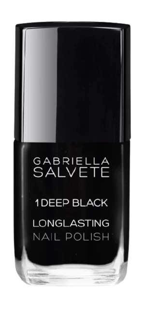 Gabriella Salvete Dlouhotrvající lak na nehty s vysokým leskem Deep Black 11 ml