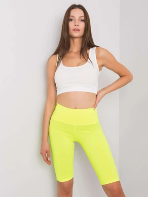 Fluo yellow shorts from cycling shoes Serena