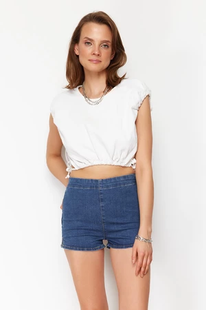 Trendyol Dark Blue Mini Denim Shorts & Bermuda