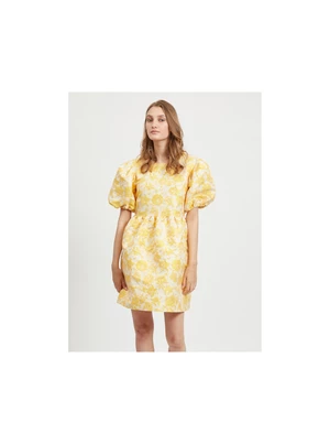 Yellow Floral Balloon Dress VILA Marito - Women