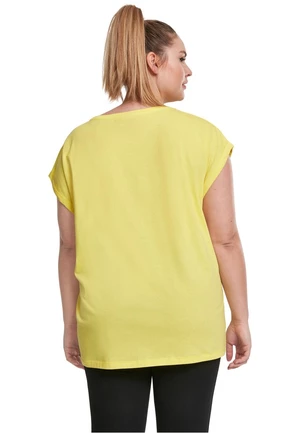 Women's T-shirt with extended shoulder bright yellow