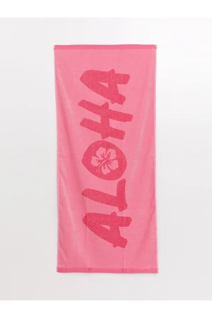 LC Waikiki Women's Printed Cotton Beach Towel 70x150 Cm