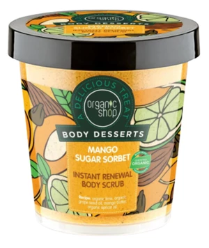 Organic Shop , Mangový cukrový Sorbet,Tělový peeling, 450 ml
