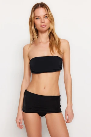 Trendyol Black Alternative High Waist Normal Leg Bikini Bottom