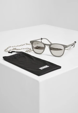 Sunglasses Arthur with Chain Grey/Silver