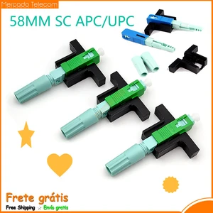 New SC APC UPC 58MM SM Single Mode Optical Connector FTTH Tool Cold Connector Tool SC UPC Fiber Quick Connector LX58