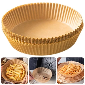 25/50pcs Air Fryer Disposable Paper Liner Non-Stick Air Fryer Parchment Paper Liners Baking Paper Filters for Micro-wave