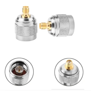 2PCS N Male Plug to SMA Female Jack RF Coaxial Adapter Connector Adaptors