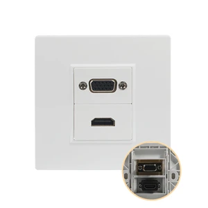 HD Multimedia Wall Socket 86 Type Socket Faceplate VGA Female To Female+V2.0 HDM Interface Outlet HD Ethernet Socket Faceplate