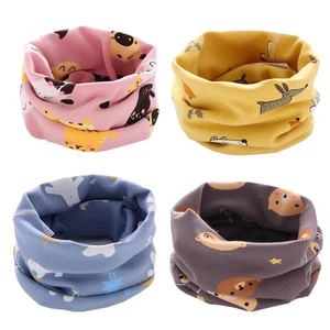 Winter Children Warmer Neck Scarf For Kids Boys Girls Neckerchief Cute Baby Cartoon Scarf Soft Neck Collar Children´s Scarves